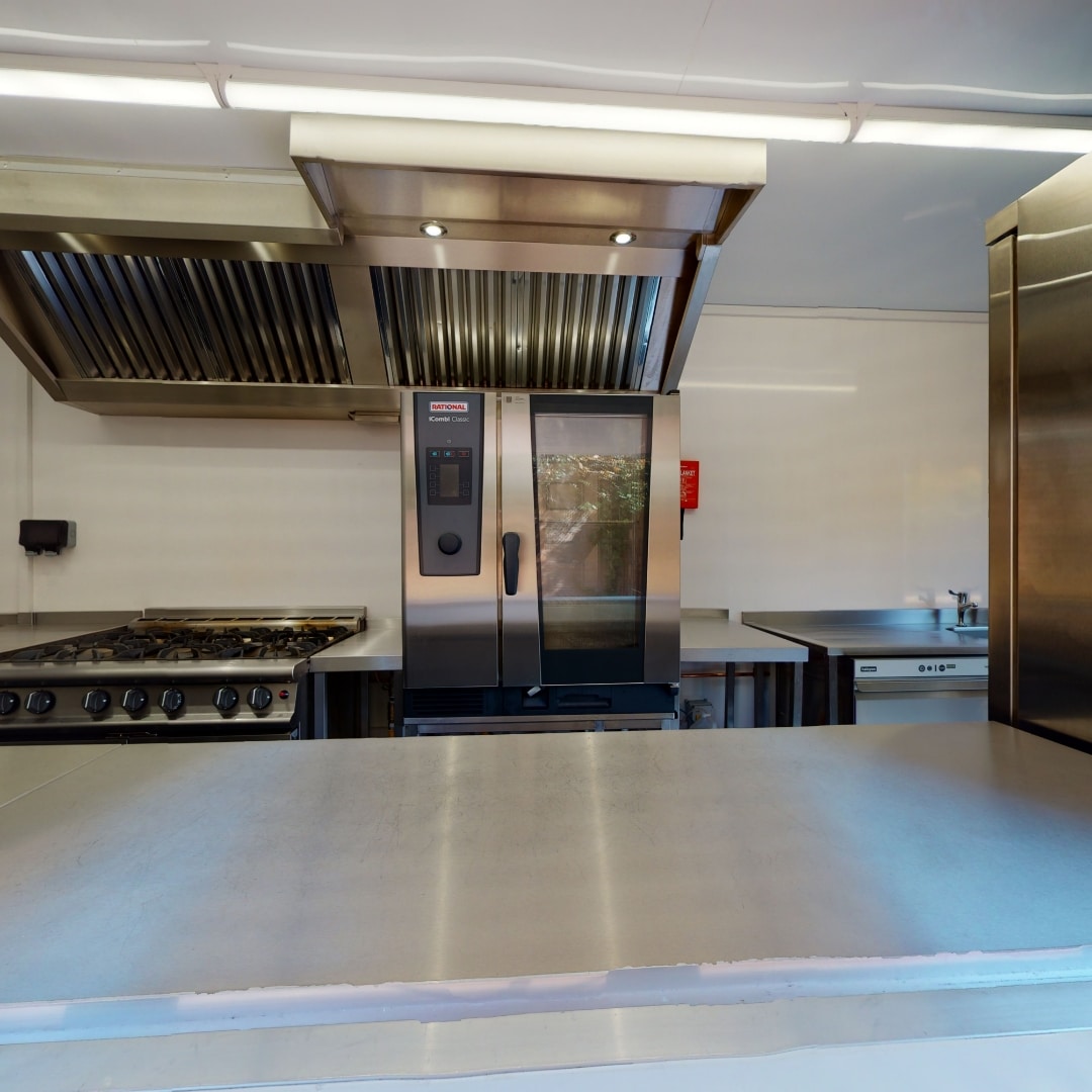 INOX temporary kitchen interior