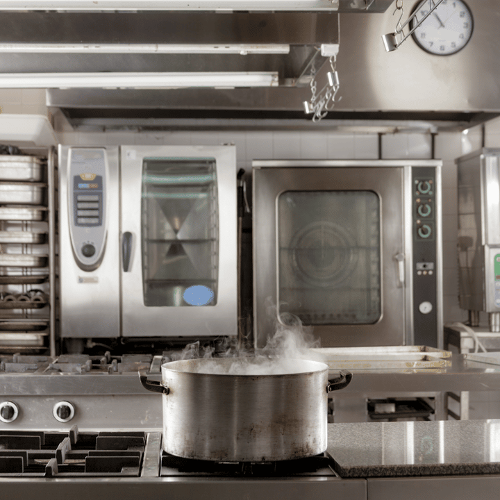 cooking with commercial kitchen equipment